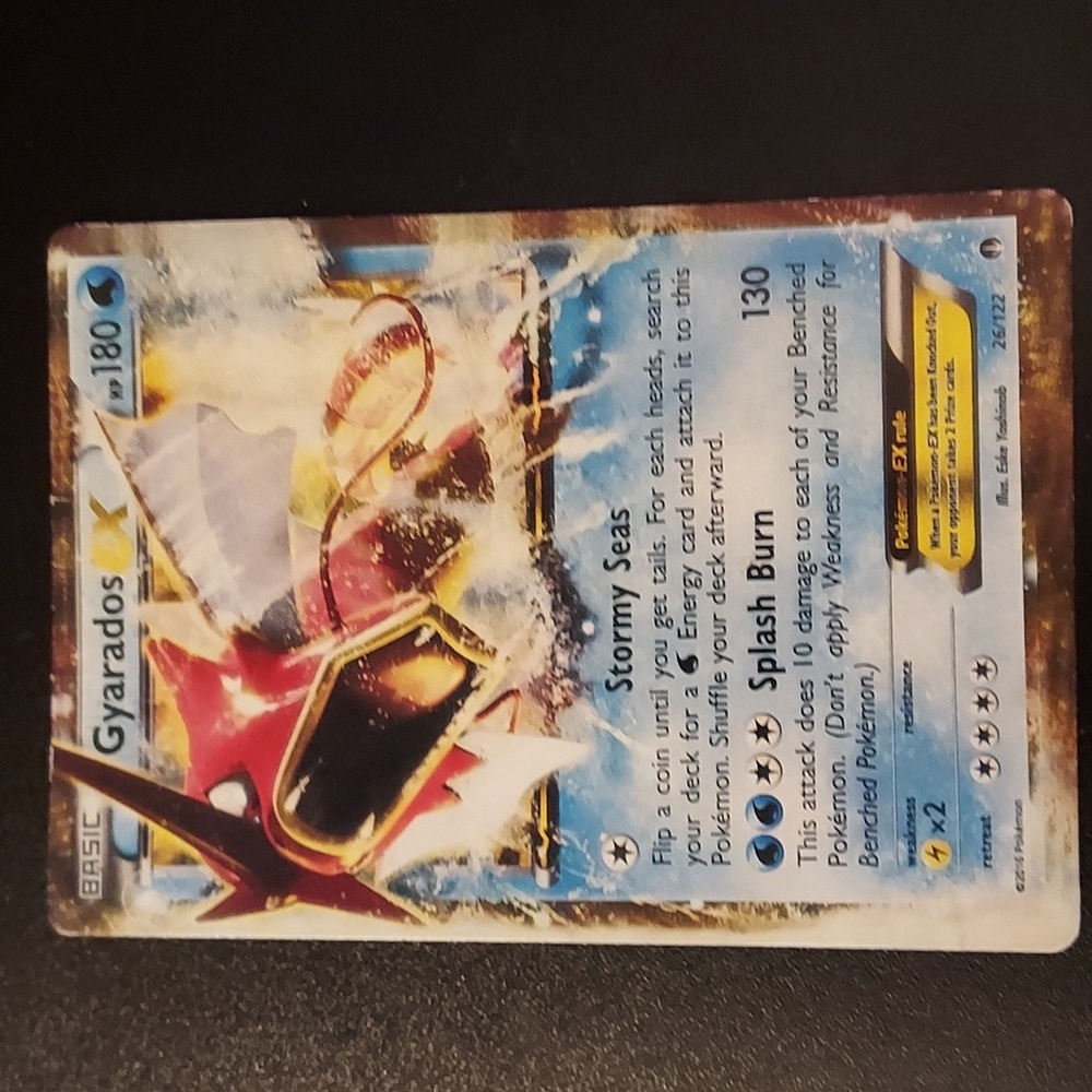 Basic EX Gyarados Pokemon Card with Water Energy Card